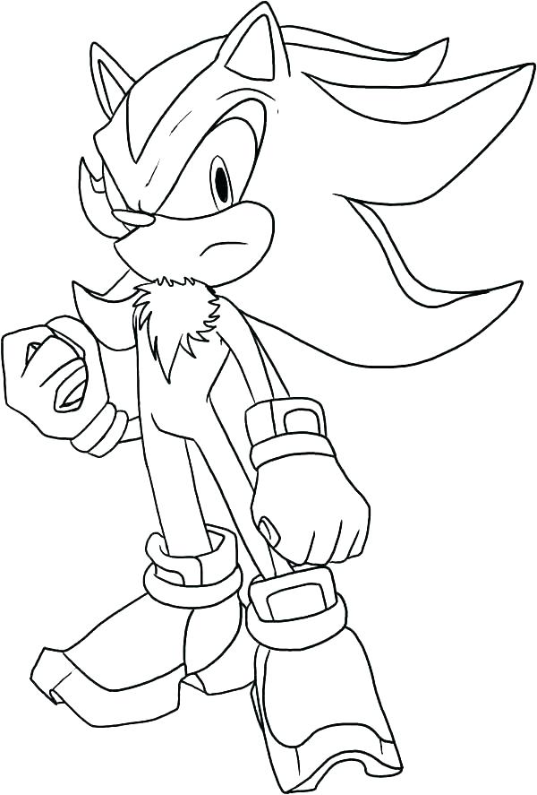 600x887 Dark Sonic The Hedgehog Coloring Pages Super Sonic Coloring Pages