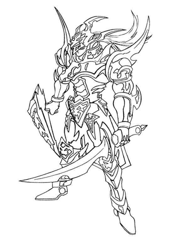 570x760 Yu Gi Oh The Enemy Will Attack With Swords Coloring Page Kids