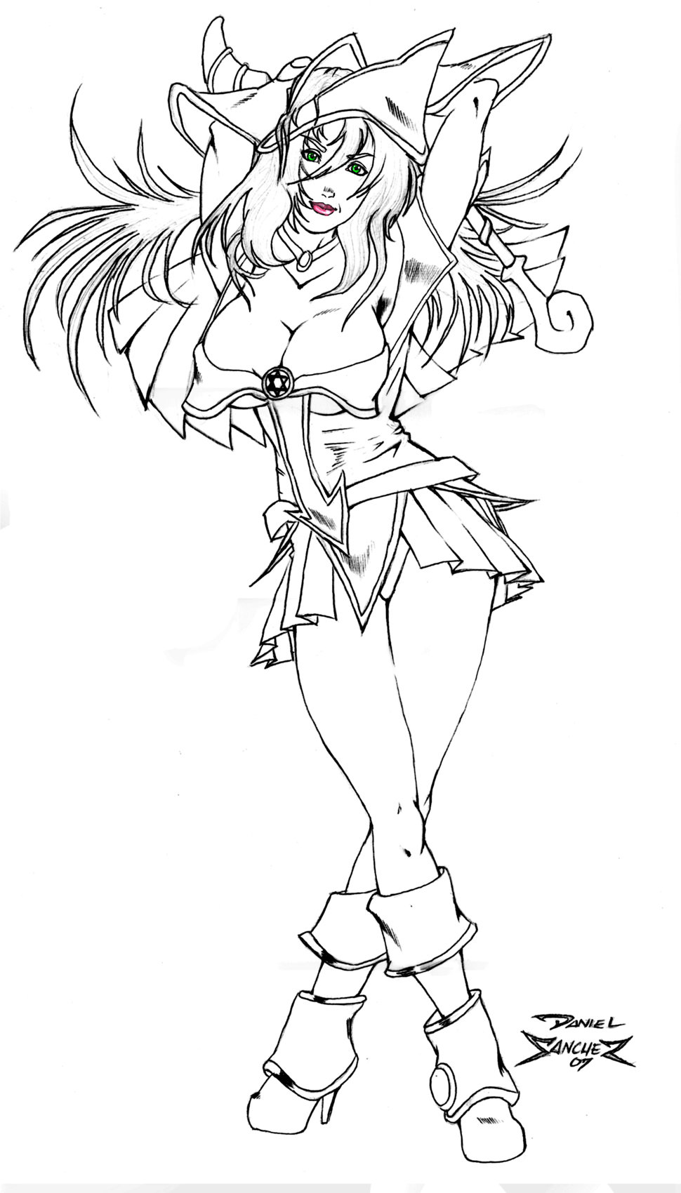 970x1700 Dark Magician Girl By Megaween
