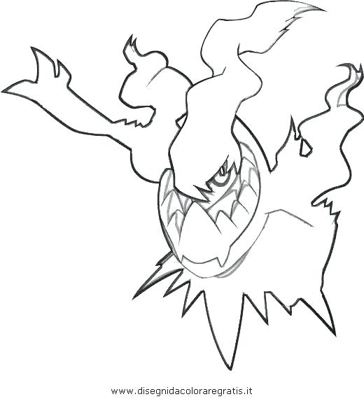 520x570 Coloring Pages Mega Evolved Pokemon Drawing Coloriage Darkrai
