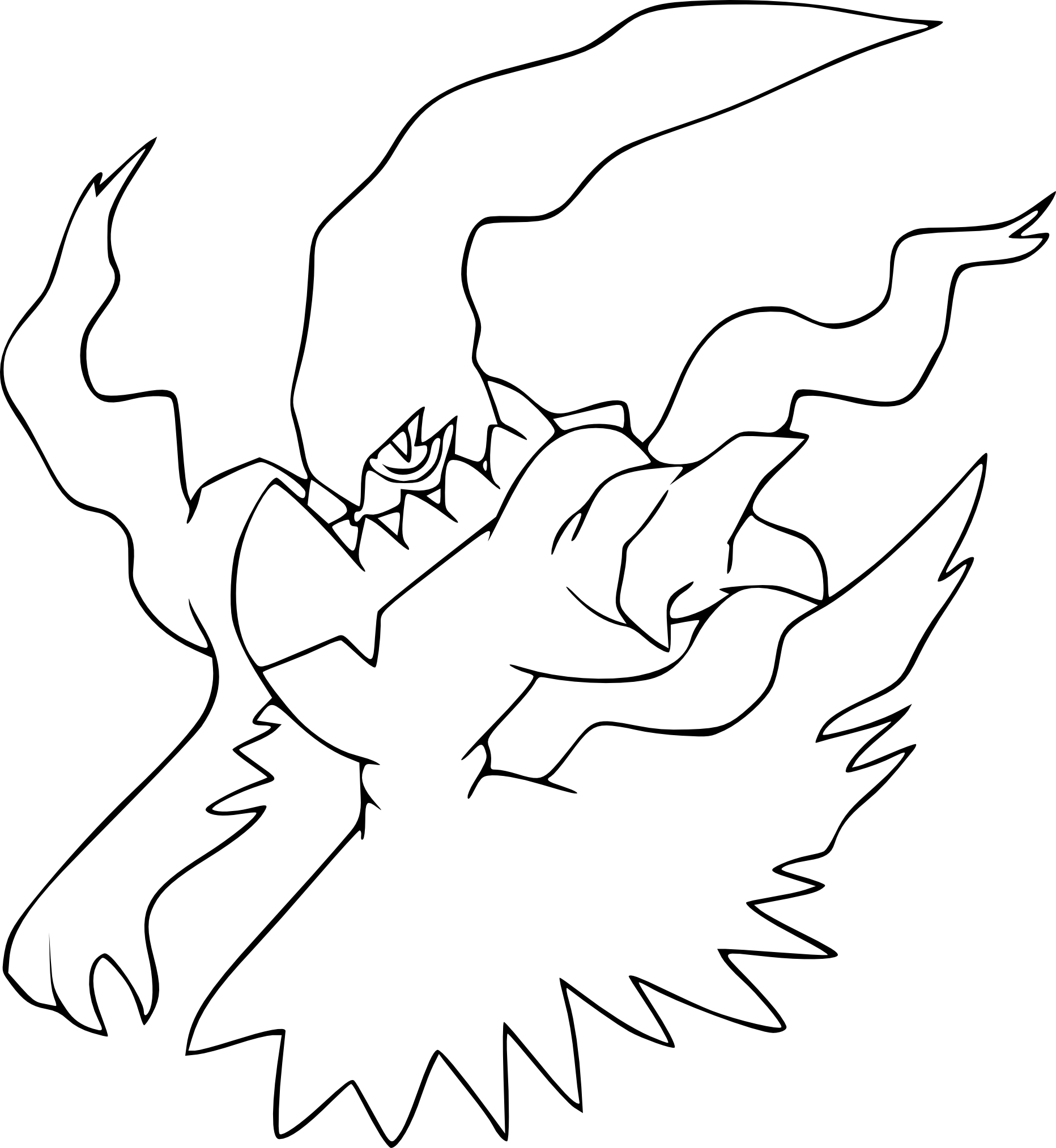 1864x2027 Pokemon Darkrai Coloring Page