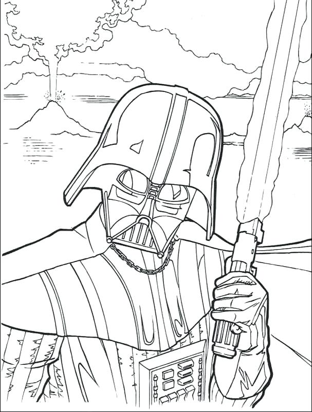 607x802 Darth Vader Coloring Pages