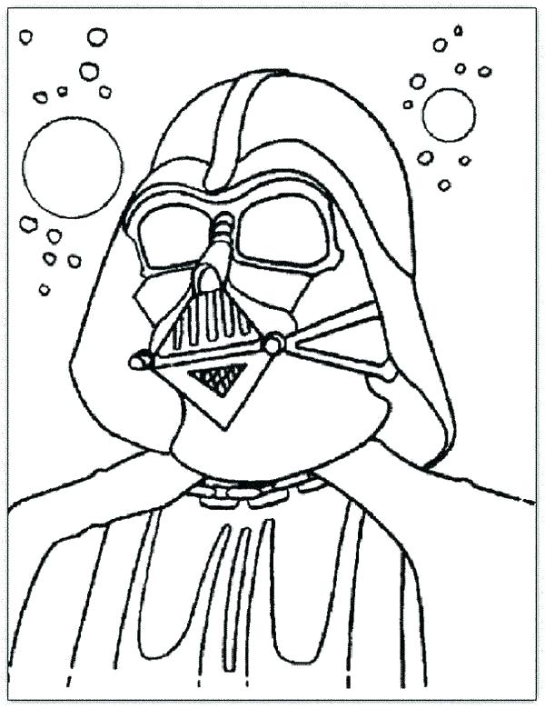 600x780 Darth Vader Mask Coloring Page Printable Coloring Printed Bust