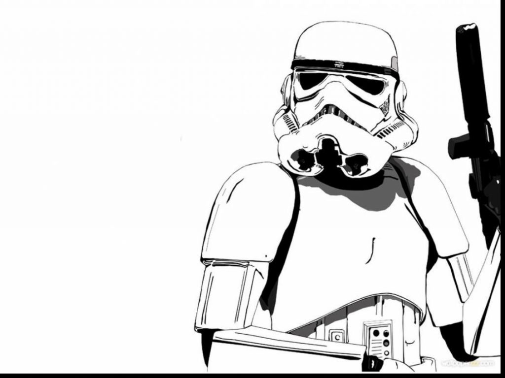 1024x768 Excellent Star Warstrooper Cartoon With Darth Vader Coloring Pages