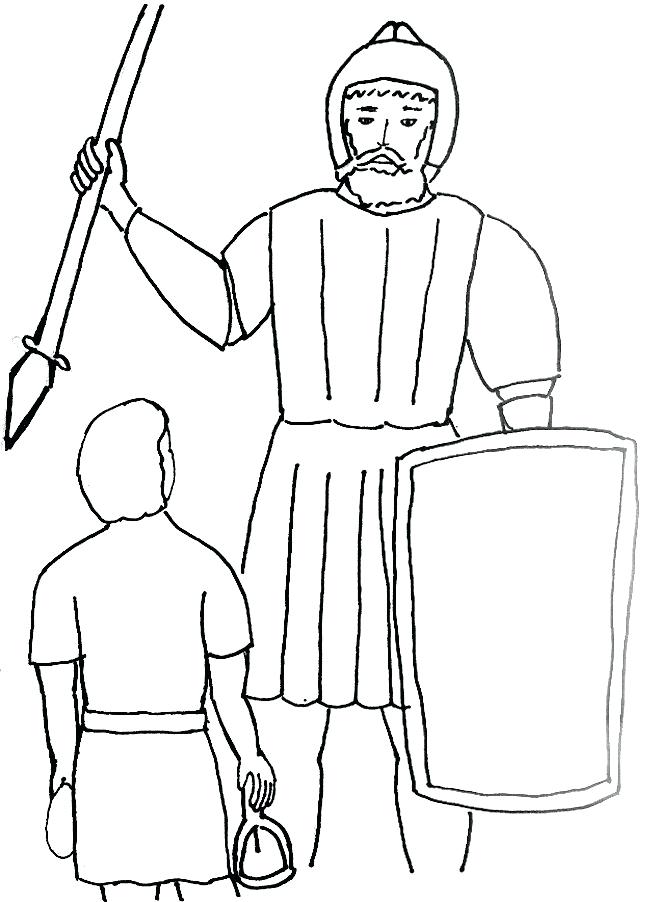 656x902 David And Goliath Coloring Page
