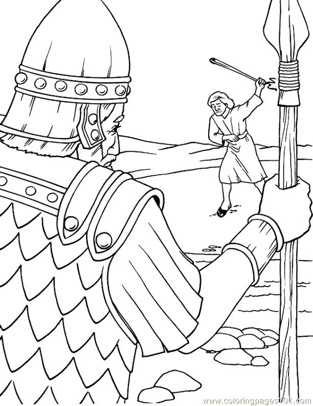 612x792 David And Goliath Coloring Pages