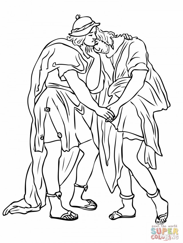 David And Jonathan Coloring Page