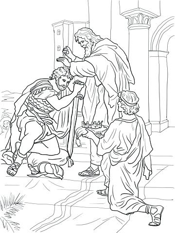360x480 David And Jonathan Coloring Page And Bible Coloring Pages Stock Is