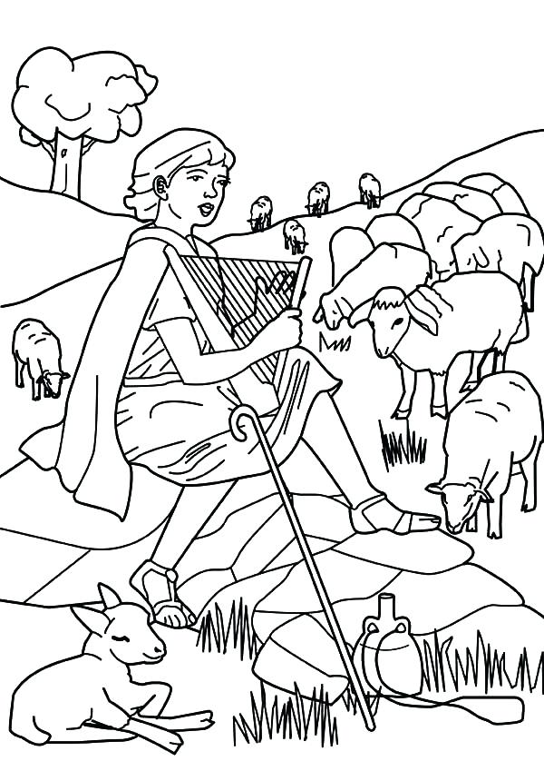 600x849 Coloring Page And Coloring Page Coloring Page David And Jonathan