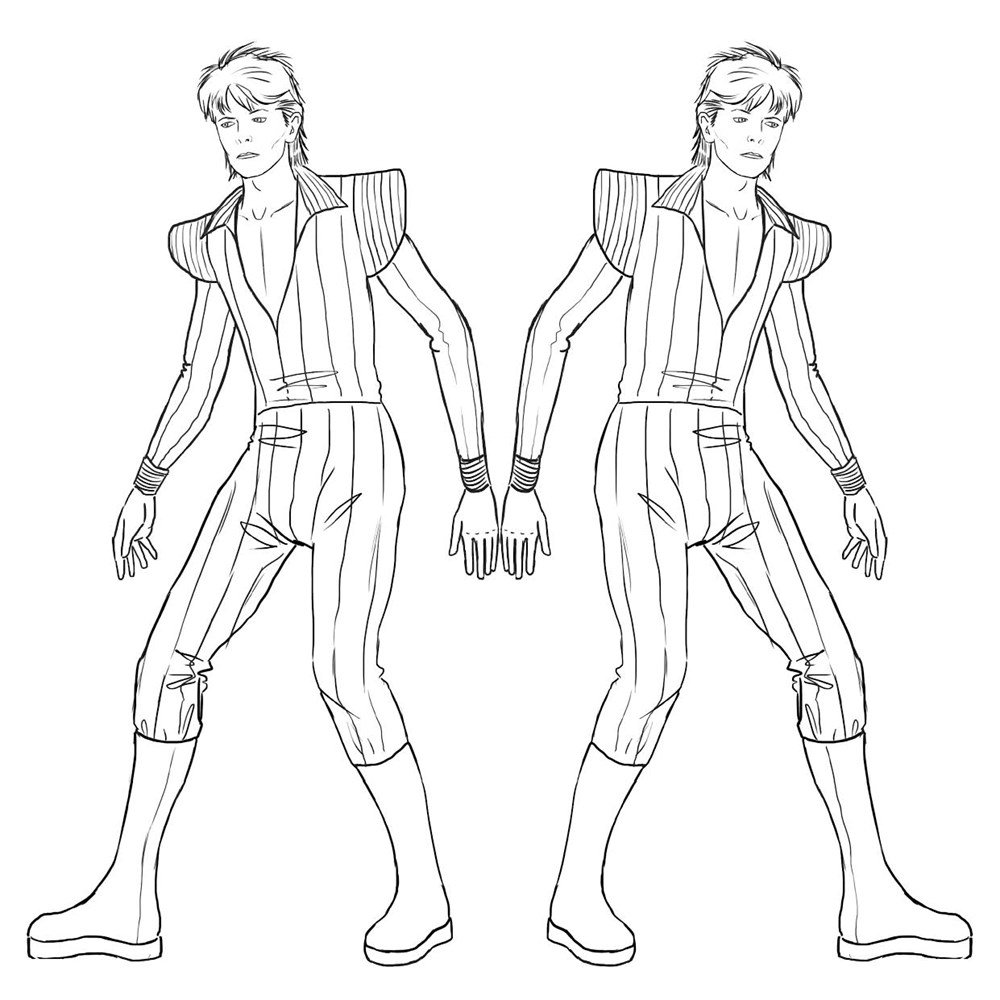 David Bowie Coloring Pages
