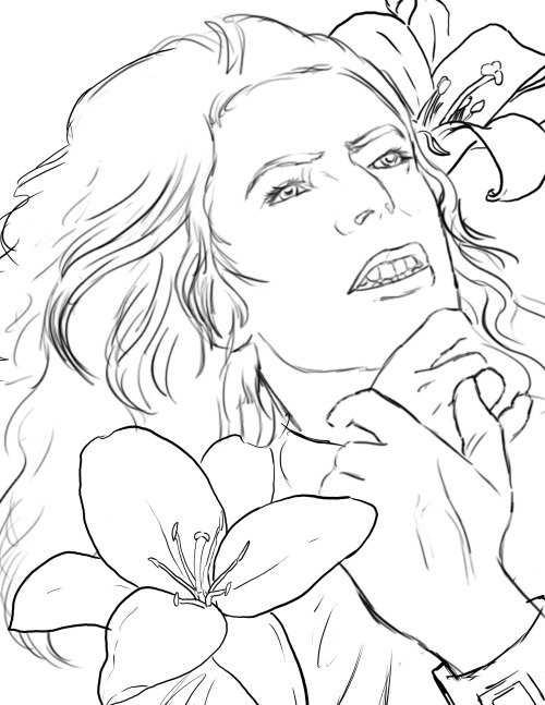 500x647 Picture Of Lillies Silvermoon822 David Bowie Coloring ~ For Big