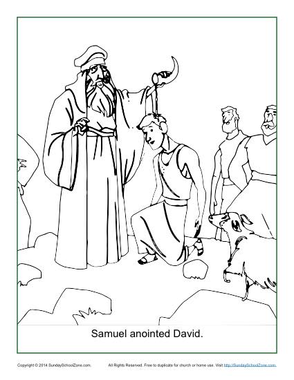 425x550 Samuel Anointed David Coloring Page