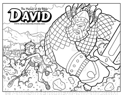 400x309 David Coloring Page By Artistxero