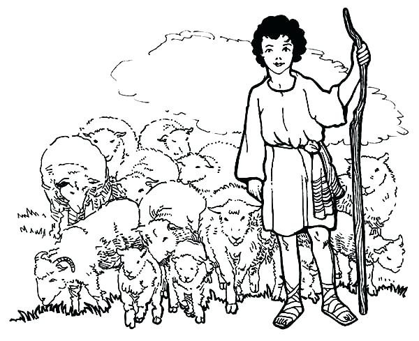 600x489 Shepherd Coloring Pages Shepherd Coloring Page The Shepherd Boy