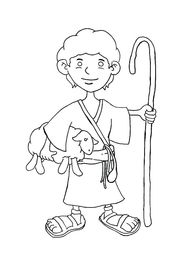 600x833 David And Goliath Coloring Page