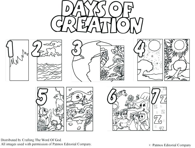 Day 1 Of Creation Coloring Pages
