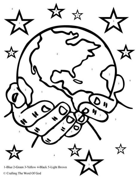 462x599 God The Creator Color By Number (Day 1) Galactic Starveyors