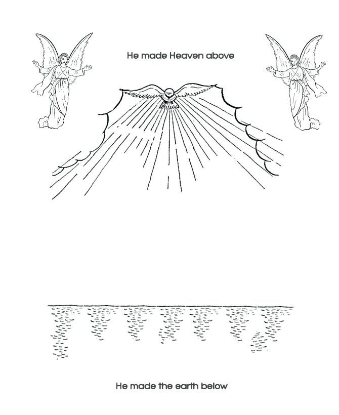 Day 2 Of Creation Coloring Pages