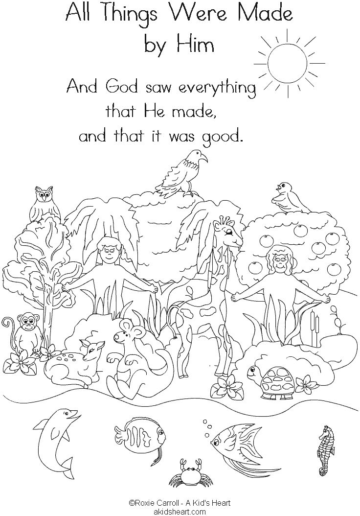 736x1054 Creation Coloring Pages Days Of Creation Coloring Pages