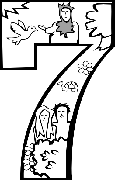 378x592 Gods Creation Coloring Pages Day 2 Creation Day 7 Clip Art