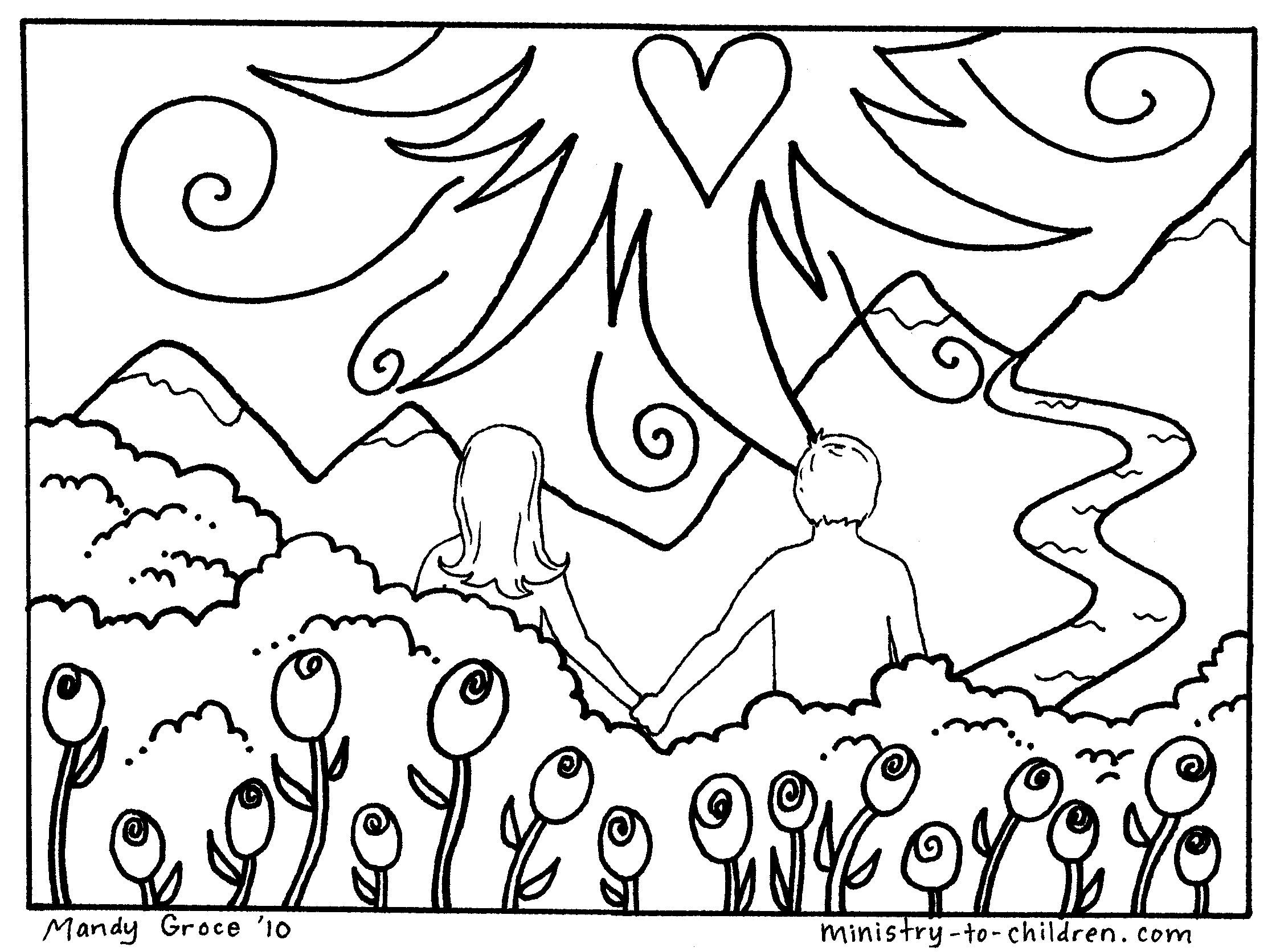 2240x1672 Colorful Garden Of Eden Coloring Pages Creation Day 6 Page Jpg 2