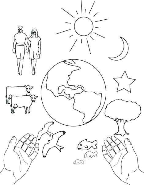 470x601 God Created Day And Night Coloring Page Pages