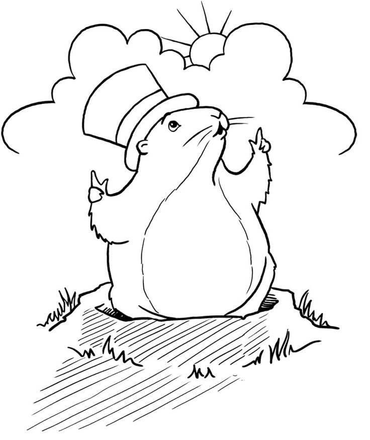 736x877 Mejores 10 De Groundhog Day Coloring Page En