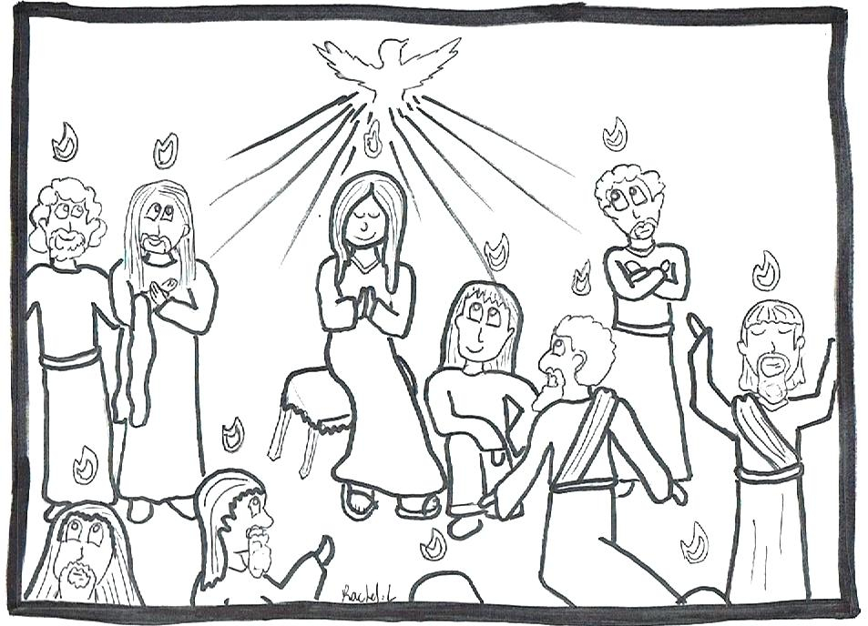 953x688 Pentecost Coloring Page Feast Of The Weeks In Pentecost Coloring