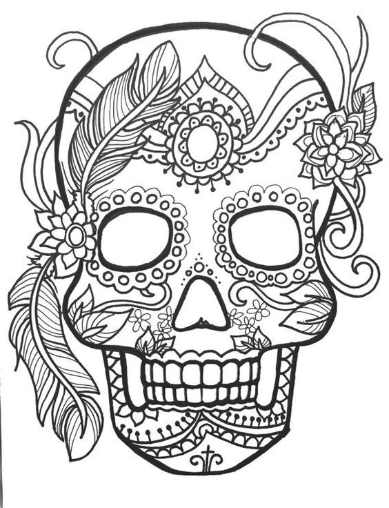 Day Of The Dead Coloring Pages