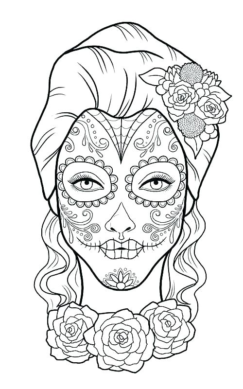 500x800 Day Dead Printable Coloring Pages Kids Coloring Day