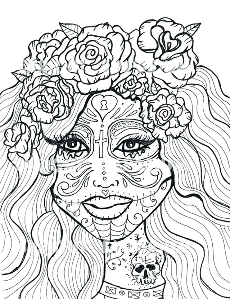 741x960 Day Of The Dead Coloring Sheets Related Posts Day Dead Coloring