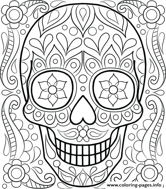 550x627 Coloring Pages Of Skulls Coloring Pages Of Skulls Skull Printable