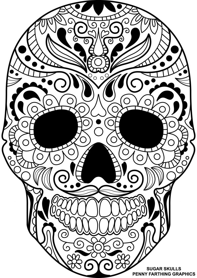 768x1084 Halloween Coloring Pages Day Of The Dead New Peachy Design Dia De