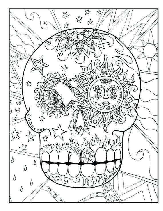 570x738 Day Of The Dead Coloring Pages For Adults Plus Day Of The Dead
