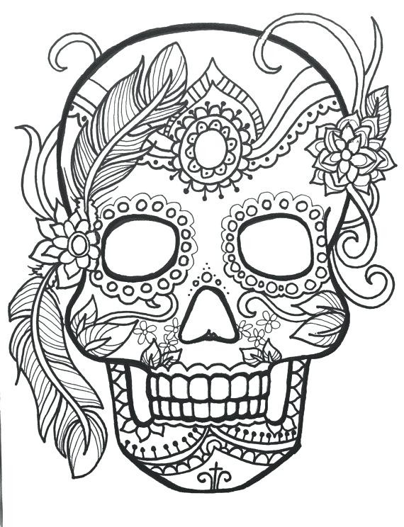 570x744 Day Of The Dead Coloring Pages Elegant Sugar Skull Coloring Pages