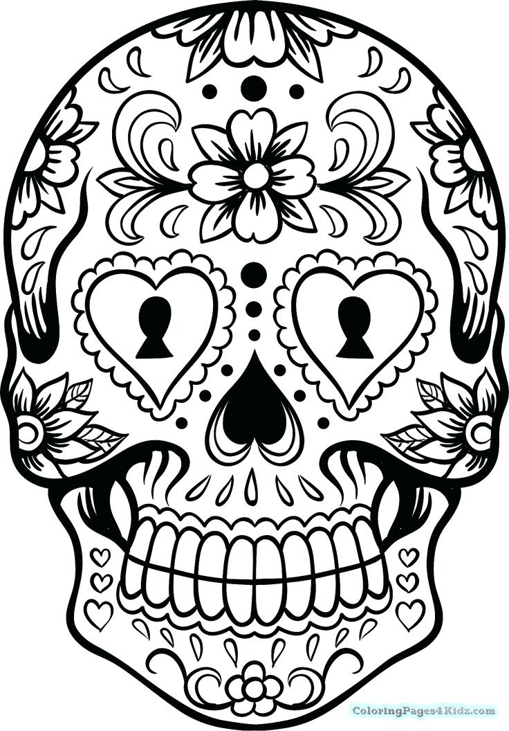 736x1056 Skull Coloring Pages Skull Coloring Pictures Sugar Skull Coloring