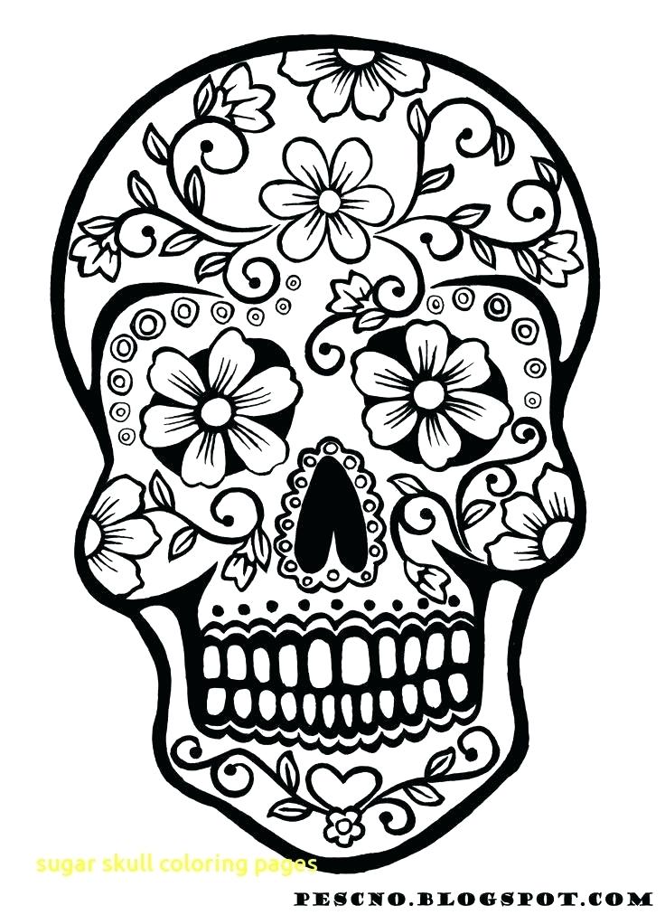 736x1012 Coloring Pages Sugar Skulls Free Day Of The Dead Coloring Pages