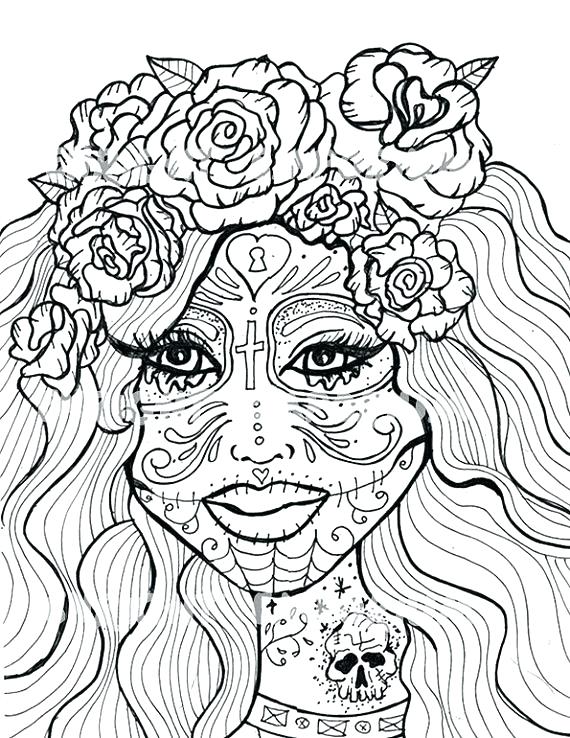 570x738 Dia De Los Muertos Coloring Pages There Dia De Los Muertos Couple