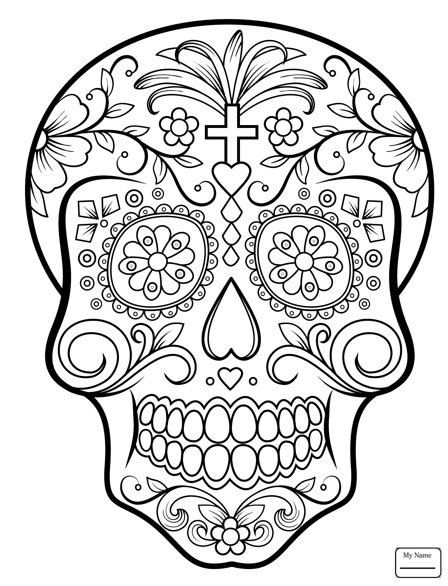 1557x2038 Day Of Dead Girl Coloring Pages The Outstanding