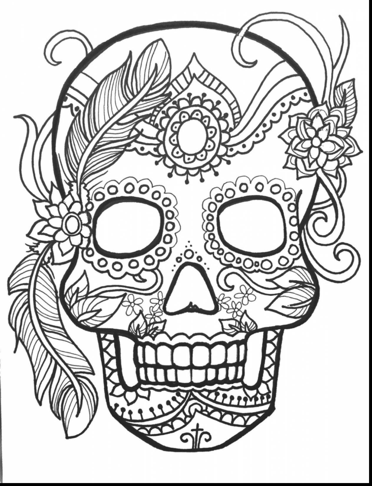 Day Of The Dead Mask Coloring Page