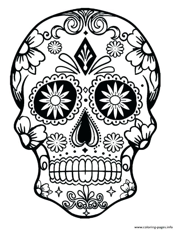 618x809 Coloring Pages Sugar Skulls Skull Coloring Book Day Of The Dead