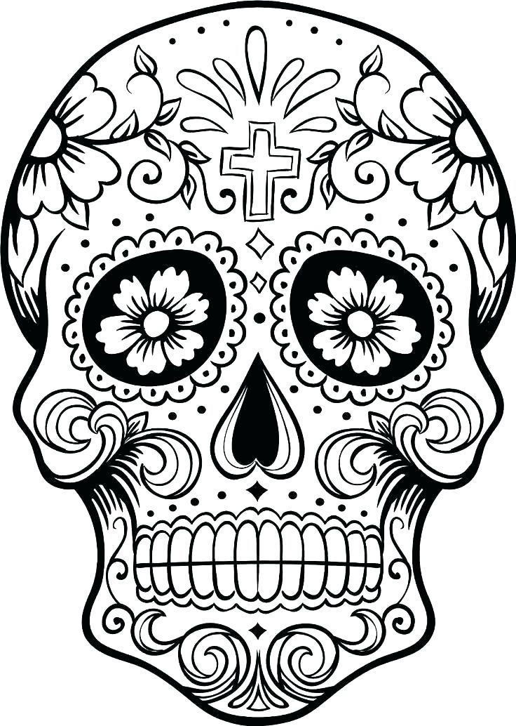 736x1034 Day Of The Dead Coloring Pages Day Of The Dead Mask Coloring Page