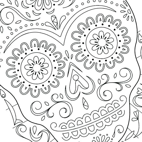 600x600 Day Dead Coloring Pages Day Dead Mask Day