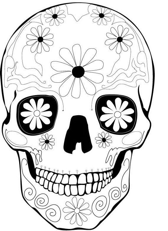 569x782 Dia De Los Muertos Printable Coloring Pages Day Of The Dead