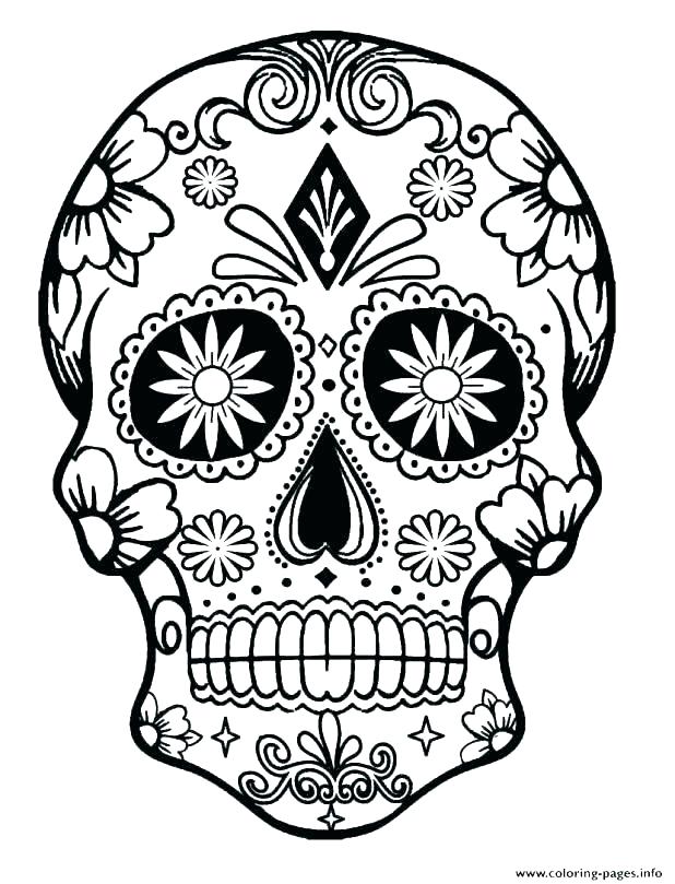 618x809 Sugar Skull Printable Coloring Pages Coloring Pages Skulls