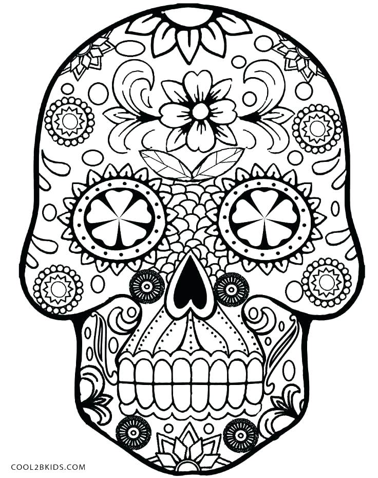 736x930 Skull Printable Coloring Pages Together With Coloring Pictures Day
