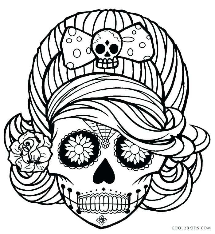 700x761 Day Of The Dead Coloring Skulls Day Of The Dead Skull Colouring