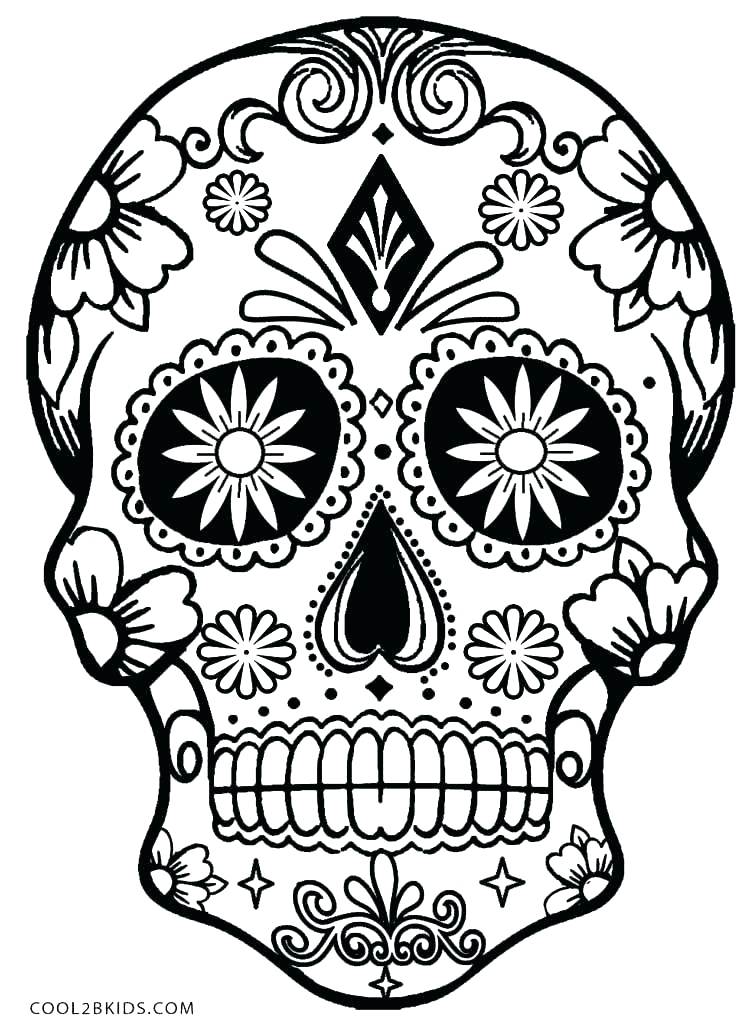 750x1033 El Dia De Los Muertos Coloring Pages Printable Picture Dia De Los