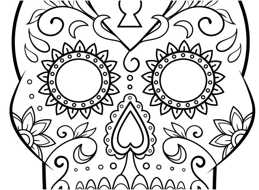 827x609 Skull Coloring Page Printable Coloring Book Collection Day