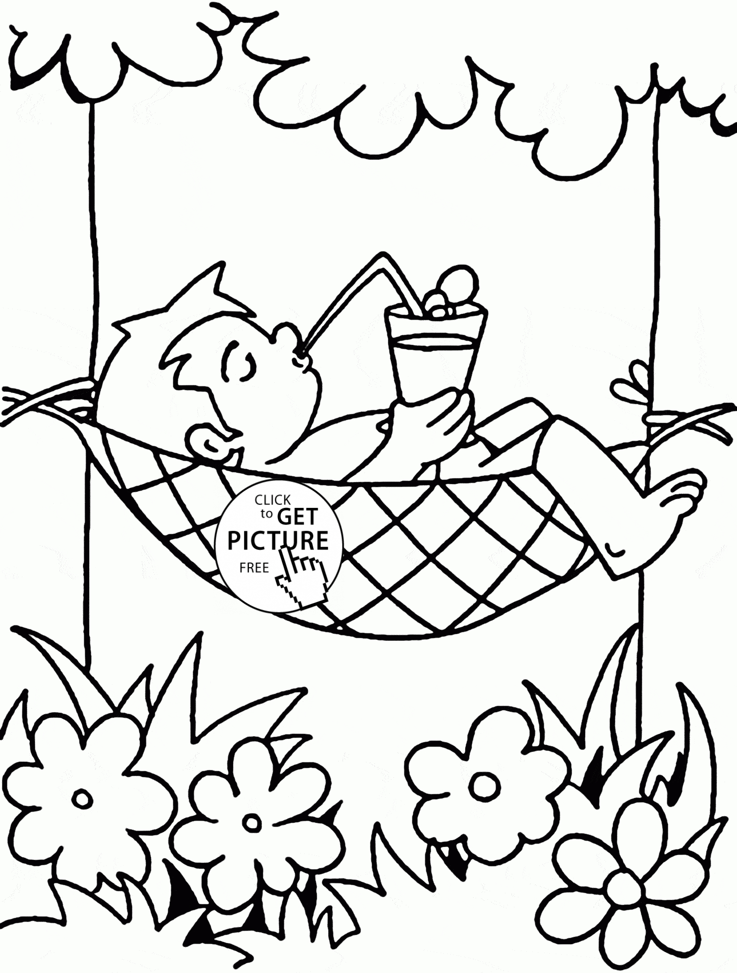 1480x1954 Drawing On Summer Vacation Drawing Summer Time Coloring Pages 93